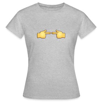 Shy Fingers Emoji / TikTok - Women's T-Shirt - heather grey - Front - AI Model Female 172 dark (172cm)