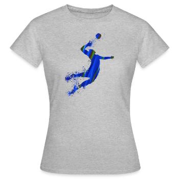 vovolley-ball, volley-ball, beachball, graffiti - T-shirt Femme - gris chiné - Devant - AI Model Female 172 dark (172cm)