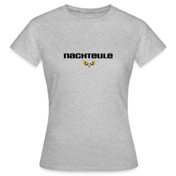 Nachteule - Frauen T-Shirt - Grau meliert - Vorne - AI Model Female 172 dark (172cm)