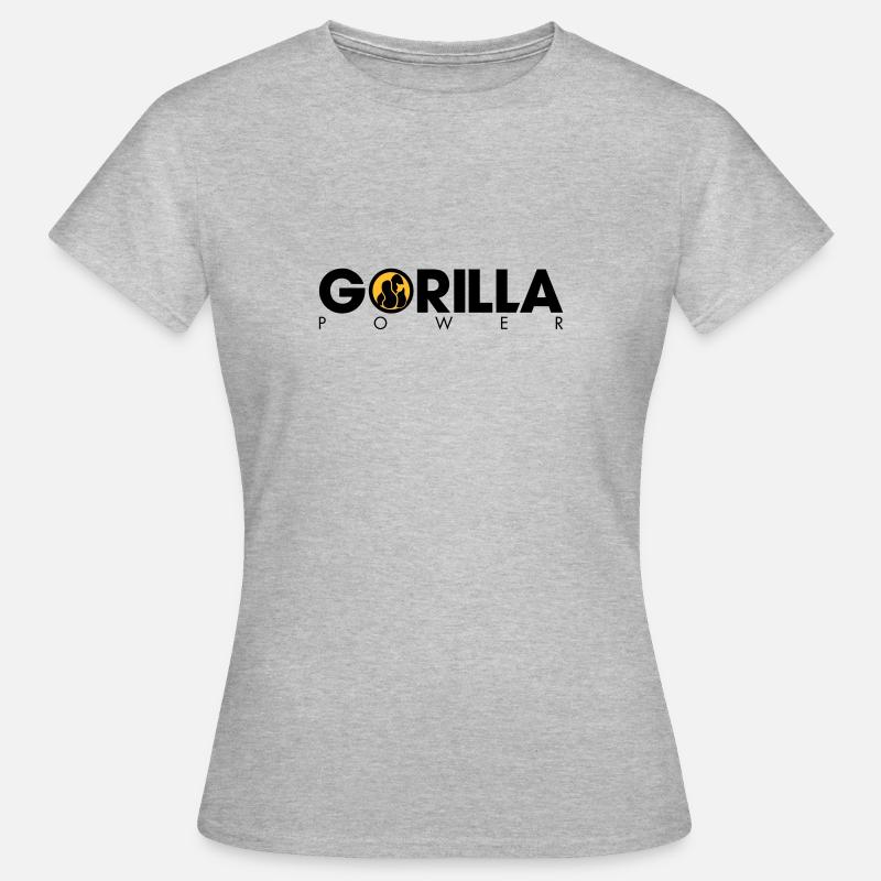 GORILLA POWER - Women's T-Shirt - heather grey