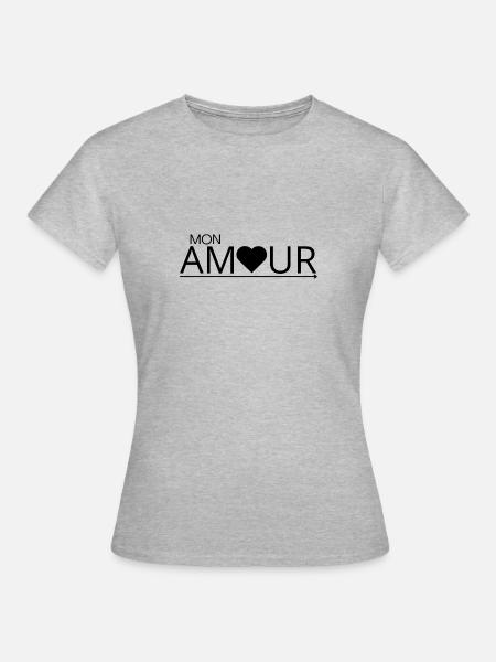 Mein Liebling - Frauen T-Shirt - Grau meliert