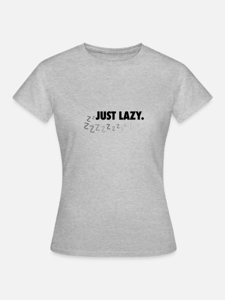 Einfach faul - Frauen T-Shirt - Grau meliert