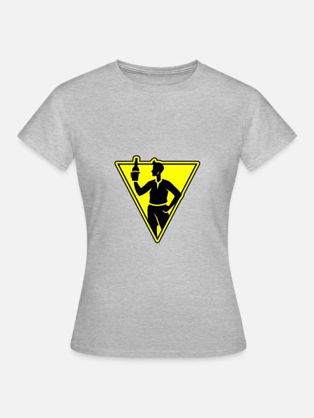 Bier Trinken - Frauen T-Shirt - Grau meliert