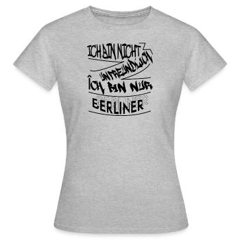 Berlin Souvenir Touristen Hauptstadt Metropole BLN - Frauen T-Shirt - Grau meliert - Vorne - AI Model Female 172 dark (172cm)