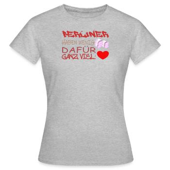Berlin Souvenir Touristen Hauptstadt Metropole BLN - Frauen T-Shirt - Grau meliert - Vorne - AI Model Female 172 dark (172cm)