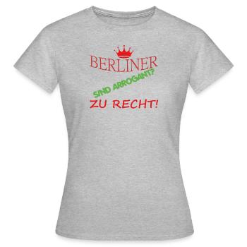 Berlin Souvenir Touristen Hauptstadt Metropole BLN - Frauen T-Shirt - Grau meliert - Vorne - AI Model Female 172 dark (172cm)