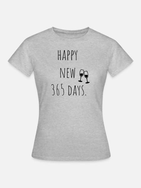 happy new year - Frauen T-Shirt - Grau meliert