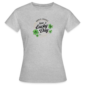 St. Patrick's Day ein glücklicher Tag - Frauen T-Shirt - Grau meliert - Vorne - AI Model Female 172 dark (172cm)