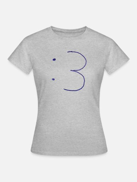 :3 shitty Design 16 - Frauen T-Shirt - Grau meliert