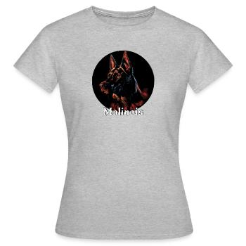 Chien Malinois Berger Belge Chien - T-shirt Femme - gris chiné - Devant - AI Model Female 172 dark (172cm)