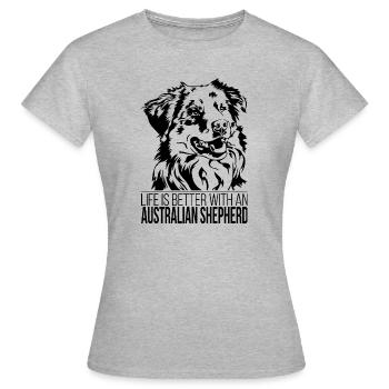 Les chiens de berger australiens disent les saules australiens - T-shirt Femme - gris chiné - Devant - AI Model Female 172 dark (172cm)