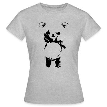 Teddybär - Frauen T-Shirt - Grau meliert - Vorne - AI Model Female 172 dark (172cm)