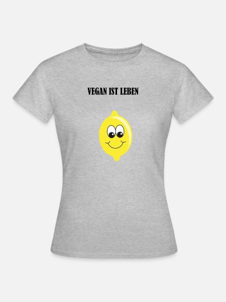 zitrone - Frauen T-Shirt - Grau meliert