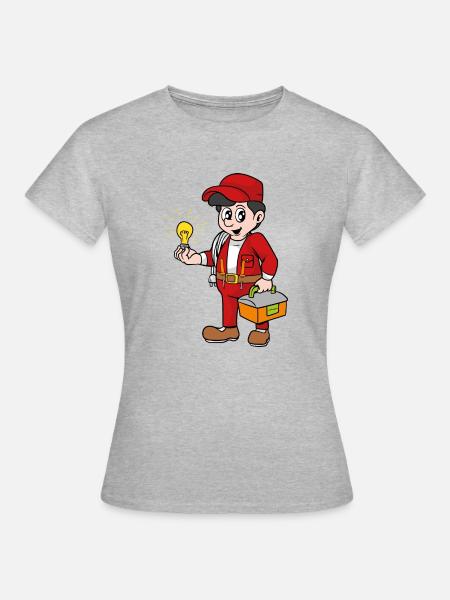 Elektriker - Frauen T-Shirt - Grau meliert