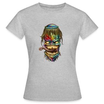 Tête de dragon - T-shirt Femme - gris chiné - Devant - AI Model Female 172 dark (172cm)
