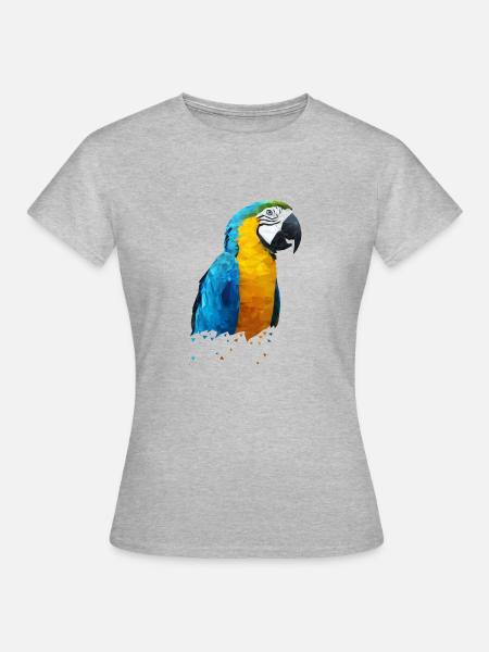 Papagei - Frauen T-Shirt - Grau meliert