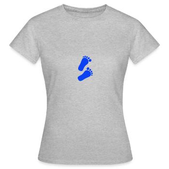 Garçon bébé pieds - T-shirt Femme - gris chiné - Devant - AI Model Female 172 dark (172cm)