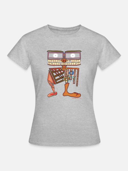 Opey - Frauen T-Shirt - Grau meliert