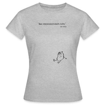 Die Bohne - Frauen T-Shirt - Grau meliert - Vorne - AI Model Female 172 dark (172cm)