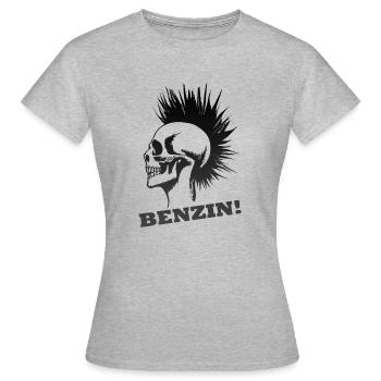 Benzin Grey - Frauen T-Shirt - Grau meliert - Vorne - AI Model Female 172 dark (172cm)