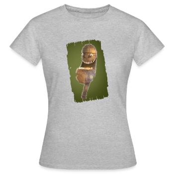 Mumie - Frauen T-Shirt - Grau meliert - Vorne - AI Model Female 172 dark (172cm)