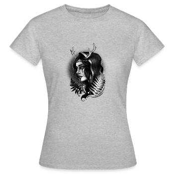 Déesse slave - T-shirt Femme - gris chiné - Devant - AI Model Female 172 dark (172cm)