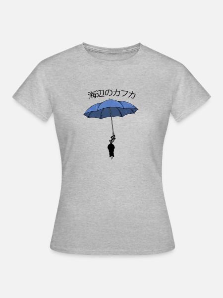 Kafka am Strand - Frauen T-Shirt - Grau meliert