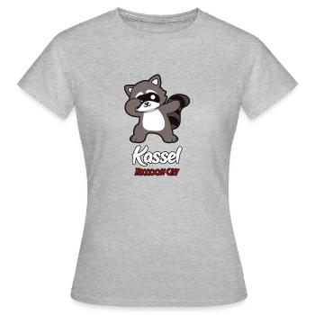 Kassel Raccoon City - Frauen T-Shirt - Grau meliert - Vorne - AI Model Female 172 dark (172cm)