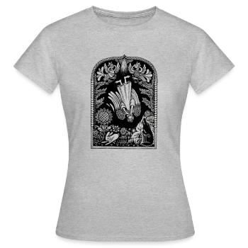Gefallener Engel - Frauen T-Shirt - Grau meliert - Vorne - AI Model Female 172 dark (172cm)