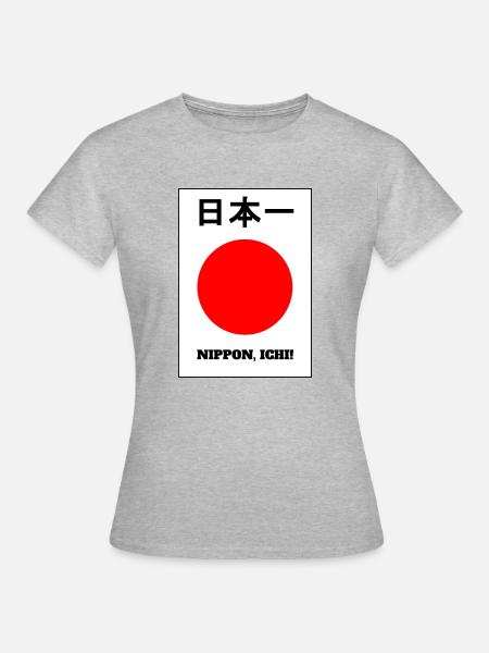 Nippon, Ichi! - Frauen T-Shirt - Grau meliert