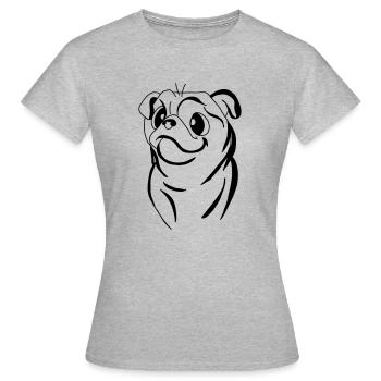 Ventilateur Carlin - T-shirt Femme - gris chiné - Devant - AI Model Female 172 dark (172cm)