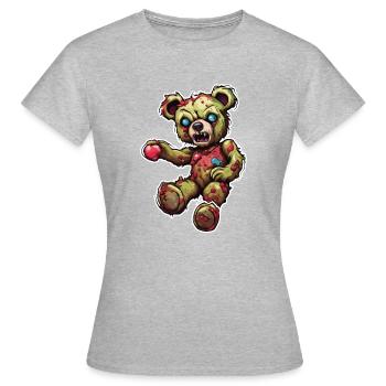 Ours en peluche / Peluche / Animal en peluche / Idée cadeau - T-shirt Femme - gris chiné - Devant - AI Model Female 172 dark (172cm)