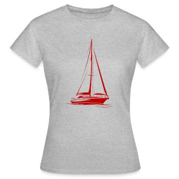 Voilier Voiliers Voiliers - T-shirt Femme - gris chiné - Devant - AI Model Female 172 dark (172cm)