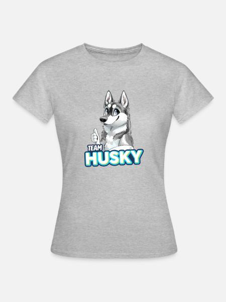 TEAM Husky - Grau - Frauen T-Shirt - Grau meliert