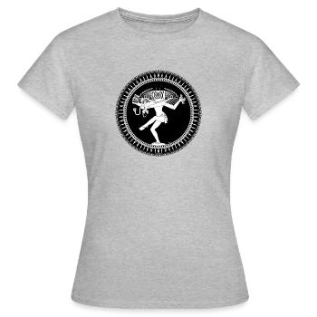 Manipulated Shiva - T-shirt Femme - gris chiné - Devant - AI Model Female 172 dark (172cm)
