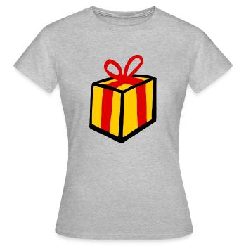 Geschenk - Frauen T-Shirt - Grau meliert - Vorne - AI Model Female 172 dark (172cm)