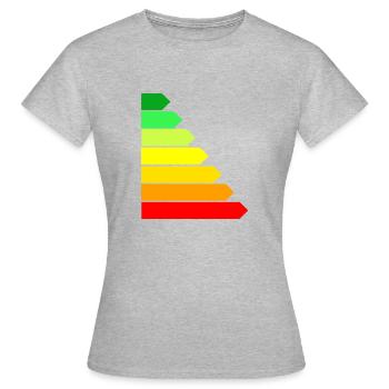 energy labeling - Women's T-Shirt - heather grey - Front - AI Model Female 172 dark (172cm)