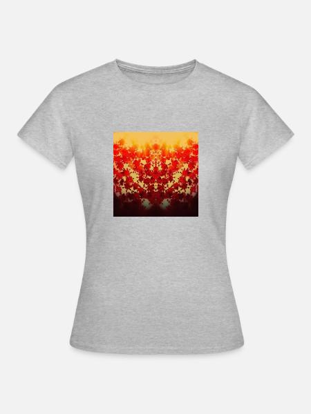 Autumn Leaf - Frauen T-Shirt - Grau meliert