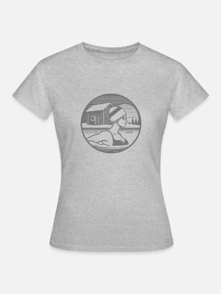 Eisschwimmen - Frauen T-Shirt - Grau meliert