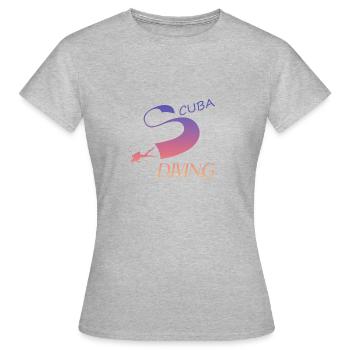 Scuba Diving - Frauen T-Shirt - Grau meliert - Vorne - AI Model Female 172 dark (172cm)