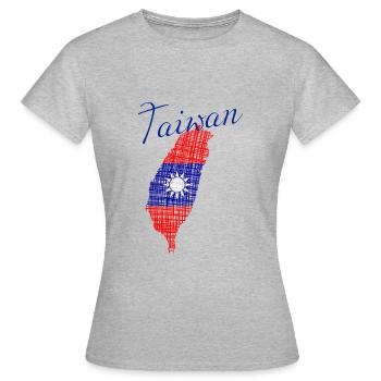 Taiwan - Frauen T-Shirt - Grau meliert - Vorne - AI Model Female 172 dark (172cm)