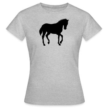 Cheval dressage cheval dressage équitation dressage - T-shirt Femme - gris chiné - Devant - AI Model Female 172 dark (172cm)