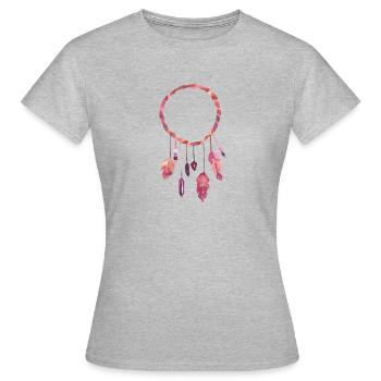 Traumfänger - Frauen T-Shirt - Grau meliert - Vorne - AI Model Female 172 dark (172cm)