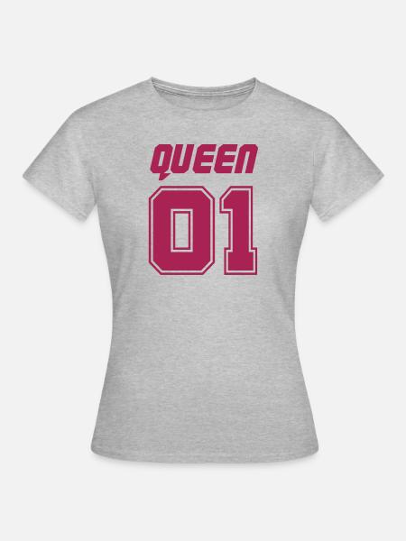 queen 01 - Frauen T-Shirt - Grau meliert
