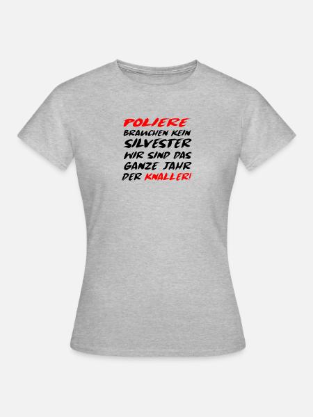 Polier Baustelle Geschenkidee - Frauen T-Shirt - Grau meliert