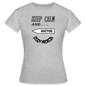 Study Medicine Student Medicine Study - Women's T-Shirt - heather grey - Front - AI Model Female 172 dark (172cm)