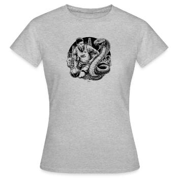 BLACK BASKETBALL MAMBA KOBE BEAN MENTALITY 17 - Frauen T-Shirt - Grau meliert - Vorne - AI Model Female 172 dark (172cm)
