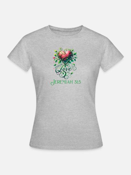 Jérémie 31 :3 Botanique - T-shirt Femme - gris chiné