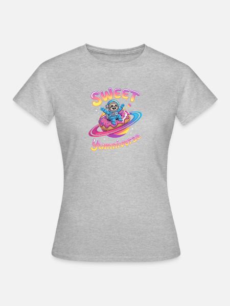 Süßes Faultier im Yumniverse - Frauen T-Shirt - Grau meliert