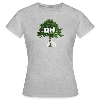 Downhill MTB Mountain Bike Enduro Bike Bicycle Tree - Women's T-Shirt - heather grey - Front - AI Model Female 172 dark (172cm)